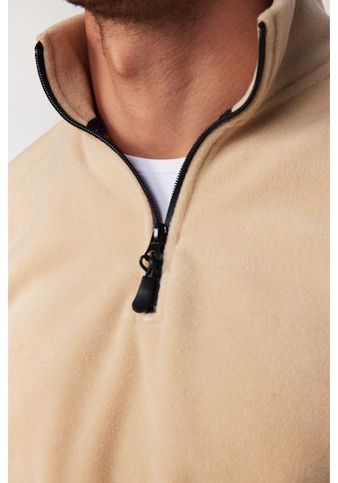 Tudors Erkek Dik Yaka Tüylenme Yapmayan Soğuk Geçirmez Standart Fit Rahat Kesim Bej Polar Sweatshirt-30137-bej Bej Tudors Erkek Dik Yaka Tüylenme Yapmayan Soğuk Geçirmez Standart Fit Rahat Kesim Bej Polar Sweatshirt-30137-bej Bej