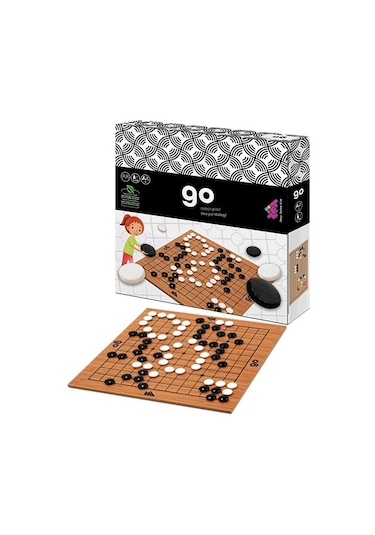 Go Ahşap Zeka Ve Akıl Oyunu 5+ Yaş 2 Oyuncu 13x13 Cm