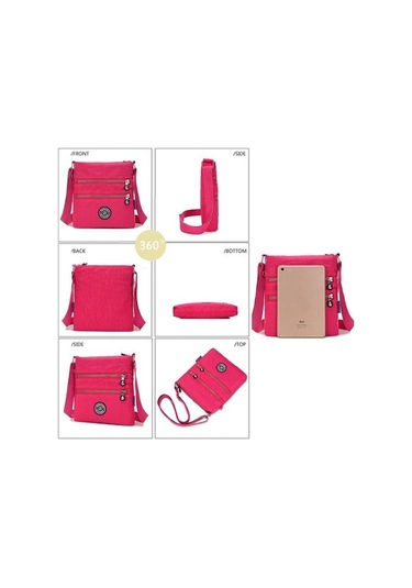 Novahub Yeşil Kadın Çapraz Vücut Messenger Çanta, Ayrılabilir Omuz Çantası, Naylon Materyal, Fermuarlı İç Cep, Pratik Boyutlar Yeşil