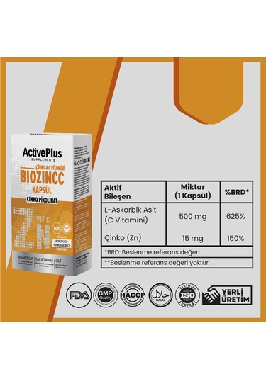 Active Plus Biozincc 30 Kapsül