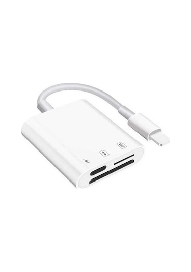 Fastbuy İphone/ıpad Uyumlu 2-in-1 Sd/micro Sd Kart Okuyucu, Hızlı Yükleme Ve Şarj, 256gb Destek