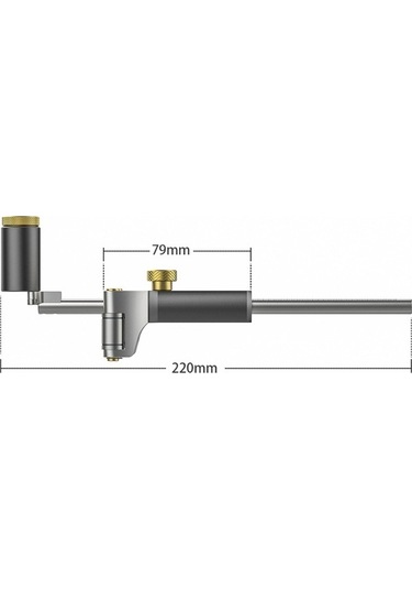 Pazly Alüminyum Mg0-000-0024 Ağaç İşleme Düz & Kavisli Çift Amaçlı Marker 220x50x70 Mm Diğer