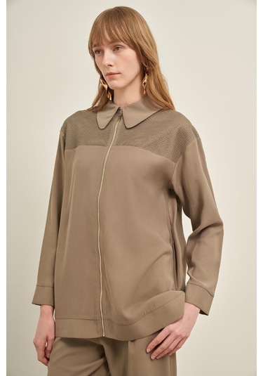 Ftz Kadın File Detay Takım Haki 31047 Haki