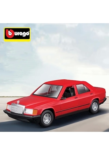 Burago 1/24 Mercedes Benz 190e 2.6 Model Araç Kırmızı 17,7cm X 5,5cm X 7,3cm