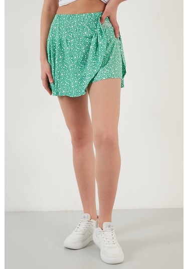 Lela Beli Lastikli Mini Şort Bayan Etek 5864024 Benetton