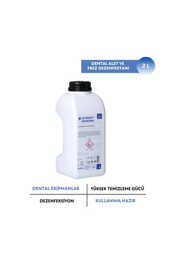 Acto Actodent Bohrerbad Dental Alet Ve Frez Dezenfektanı 2 L