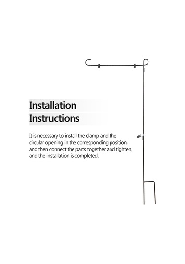 Vkemall Siyah Demir Bahçe Bayrak Direği 92x41cm - Kolay Montajlı, Dayanıklı, Stabile Bahçe Bayrak Tutucusu