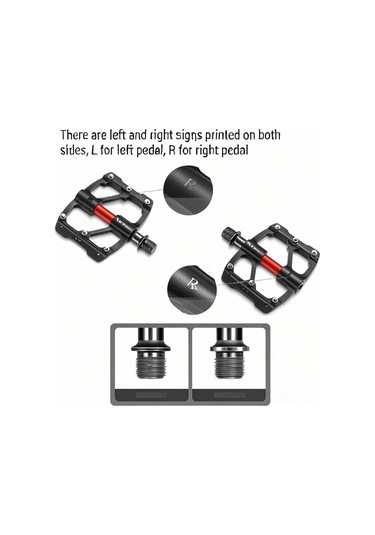 Vkemall Alüminyum Bisiklet Pedalları, 3 Kaynaklı, 12 Anti-kayma Tırnaklı, Dayanıklı, Tüm Bisikletlere Uygun, Gümüş