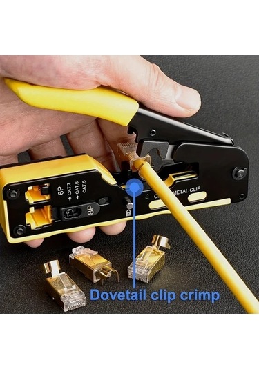 Besthome1 Modüler Veri Kablosu Crimper, Siyah Rj11-rj45 Tel Stripper