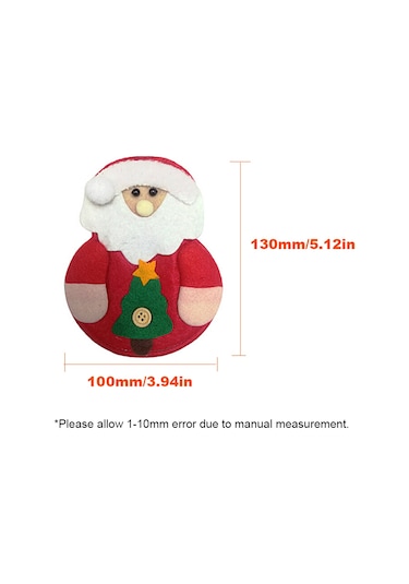 Ximistore9 Noel Masası Dekorasyonu: 6'lı Ağaç Ve Kardan Adam Desenli Bezi Bıçak Kaşık Kılıfı - Noel Atmosferi Katın