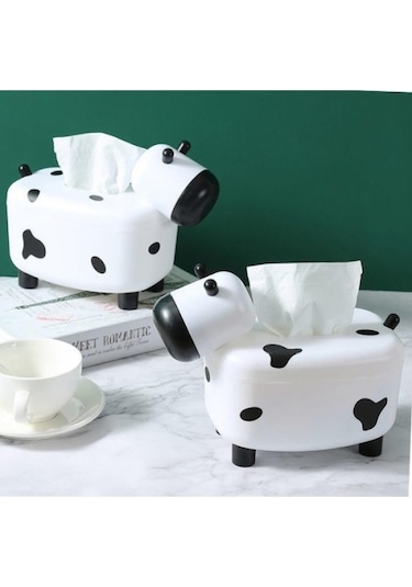 Periboia Sevimli İnek Tasarımlı Mıknatıslı Tuzluk Ve Peçetelik Renkli