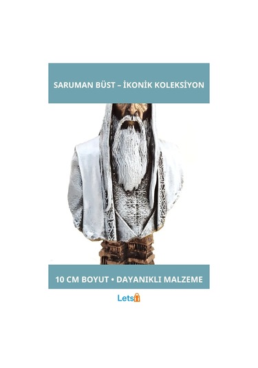 10 Cm Polyester Saruman Büst Yüzüklerin Efendisi Figürü 1 Adet
