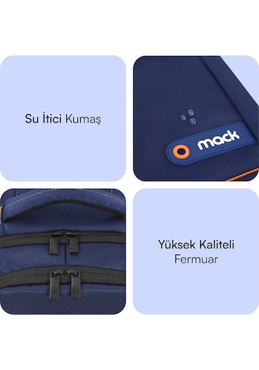 Mack Mcc-006bl 15.6 Offıce Notebook Sırt Çantası Lacivert siyah