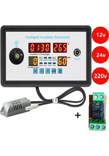 Zfx-w9002 12-24-220volt Kuluçka Kontrolörü Isı-nem-çevirme-fan