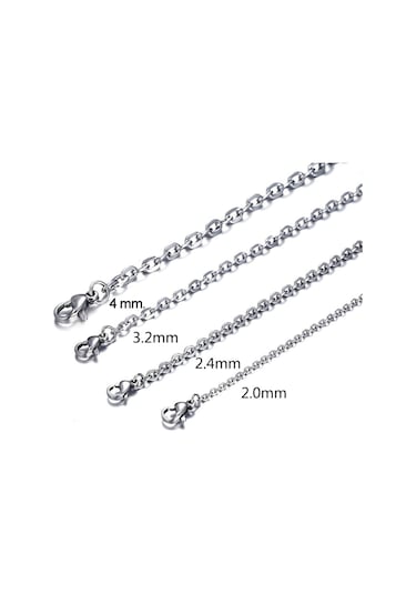 Chavin Gri Uzun 75 Cm. Erkek Çelik Zincir Dr38