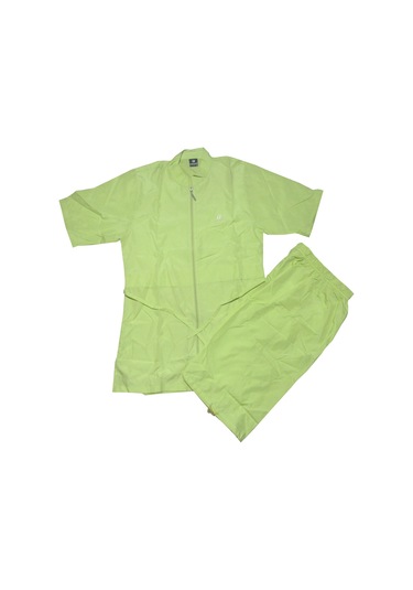 Kadın Kısa Kollu Tesettür Mayo Paraşüt Kumaş Tesettür Mayo Yeşil