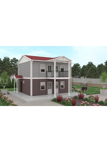 114 M2 Çift Katlı Prefabrik Ev