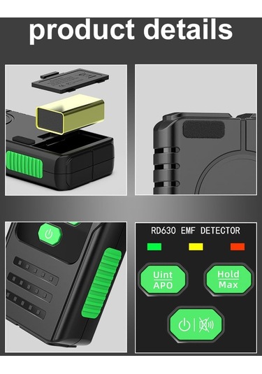 Radyasyon Lcd Test Algılama Sar Manyetik Alan Ölçüm Cihazı Elektromanyetik Yoğunluk Ölçme Tarama Dedektörü
