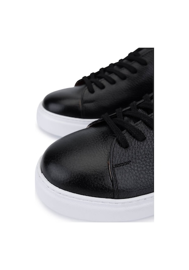 Tamer Tanca Erkek Hakiki Deri Siyah Sneakers & Spor Ayakkabı 1166 25501 Erk Ayk Sk25-26 Sıyah Siyah