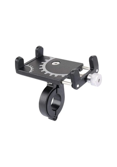 Chuangyinshop Siyah Alüminyum Bisiklet Telefon Tutucu Motosiklet Scooter 3 5 6 5 İnç Siyah