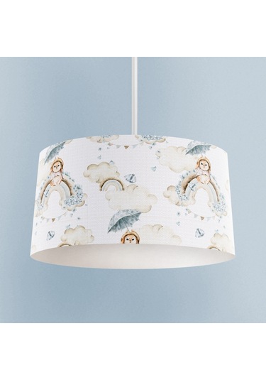 Mekta Home Bebek Ve Çocuk Odası Soft Gökkuşağı Tavşan Desenli Avize Renkli