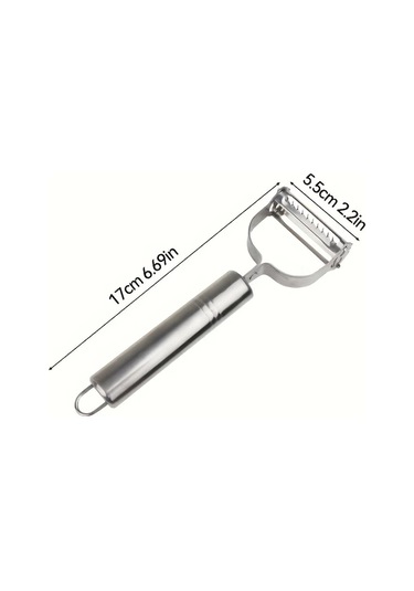 Sunshine011 1 Adet Paslanmaz Çelik Sebze Soyucu Ve Rende - Pratik Mutfak Aleti, Kolay Temizlik Gümüş