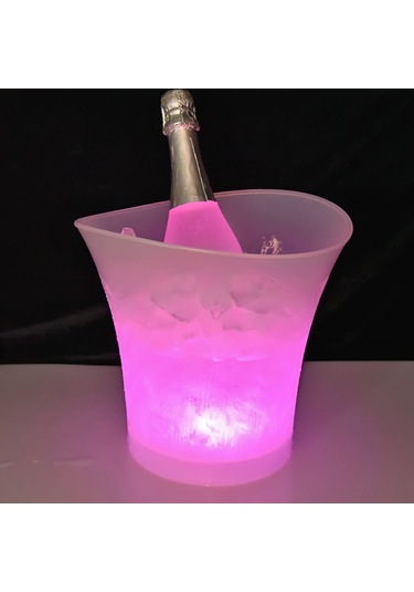 Neevoyu 5l Hacimli Led Renk Değiştiren Işıklı Buzluk - Ergonomik Kavisli Tasarım, Ip65 Su Geçirmez, Taşınabilir, Temizliği Kolay Beyaz