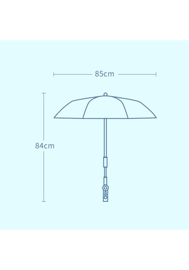 Suntek Bebek Arabası Şemsiyesi Kelepçeli Seyahat Yaz Açık Siyah Siyah