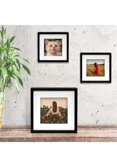 Kişiye Özel Yapışkanlı Sök Tak Paspartulu Pola 3 'lü Çerçeve