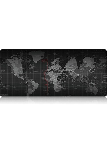 Genişletilmiş Büyük Kaymaz Dünya Haritası Desen Yumuşak Kauçuk Pürüzsüz Kumaş Yüzey Oyunu Mouse Pad Klavye Mat, Boyut: 90 X 40cm