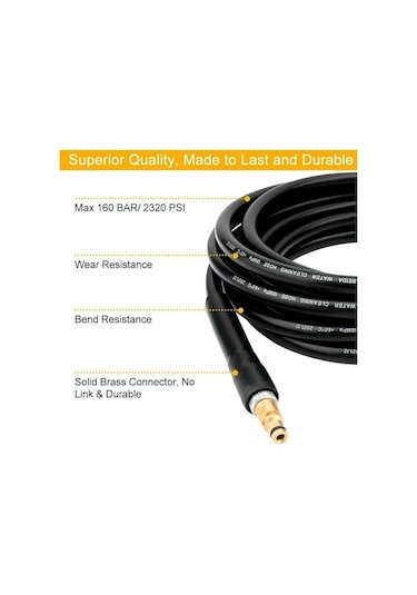 Kärcher K2 K3 K4 K5 K6 K7 Basınçlı Yıkama Makinesi İçin Yedek Hortum, Hızlı Bağlantı Ve Hızlı Bağlantıya Sahip Yüksek Basınç Hortumu 6 M Diğer