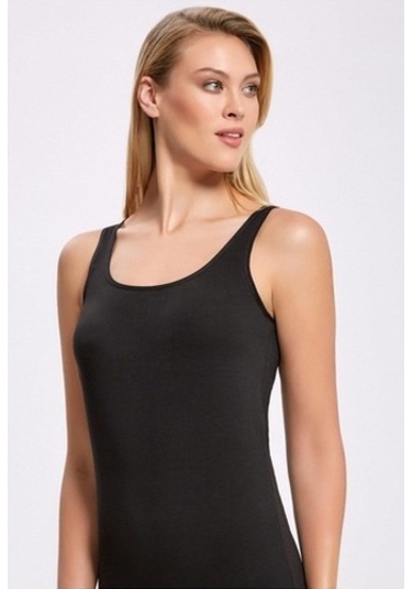 Ilke Kadın Likralı Biyeli Geniş Askılı Atlet - 6 Adet