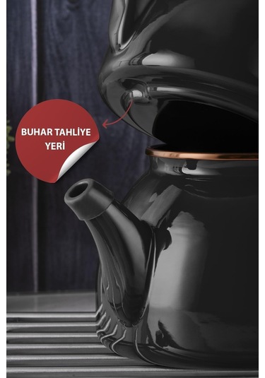 Neva N3171 Bitter Havana Emaye Demlik