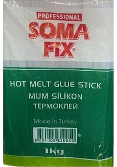 1 KG Somafix Kalın Şeffaf Mum Silikon 11.3x300 MM + 60 W Tabanca