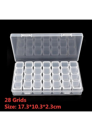 28 İzgaralar Plastik Hap Saklama Kutusu Kılıf Uygun İlaç Depolama Organizatör Konteyner Vaka Takı Organizatör Manikür Aracı Kahverengi Chına