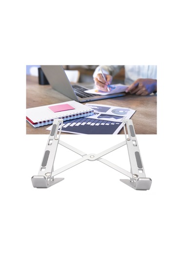 Xindoker Alüminyum Notebook Tutucu Çift Katlı Yükseklik Ayarlı 10-15.6 İnç Soğutma Fonksiyonlu Taşınabilir Masaüstü Stant