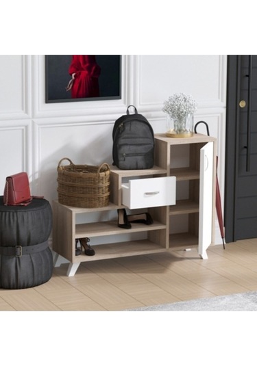 Decormet Retro Ayakkabı Dolabı Sonoma Ahşap