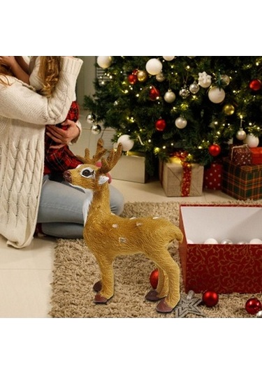 Lijinxu Geyik Süsü Tatil Dekorasyonları 11cmx4cmx14cm