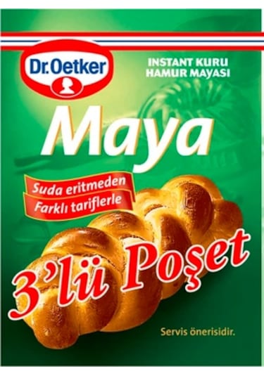 Dr. Oetker Instant Kuru Hamur Mayası 3'lü Poşet 6 x 30 G