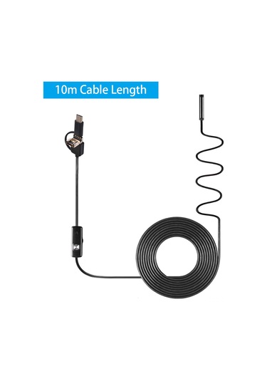 Tenfowee 3'ü 1 Arada Endoskop, Ip67 Su Geçirmez, Type-c/android/pc Bağlantı, 10m Esnek Kablo, An100 5.5mm 10m