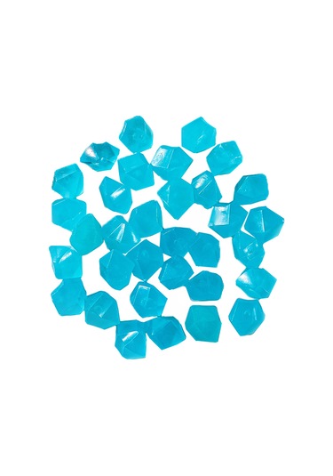 Ruicoo 100 Adet/ Paket Mavi Reçine Işık Veren Taşlar - Akvaryum, Bahçe Dekorasyonu Ve Peyzaj Açıcı Parlak Öğeler