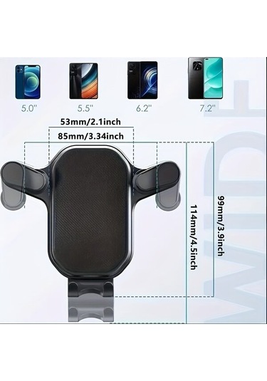 Araba Telefon Tutucu Araba Havalandırma Klipsi Tutucu Cep Telefonu Standı Akıllı Telefon Gps Desteği