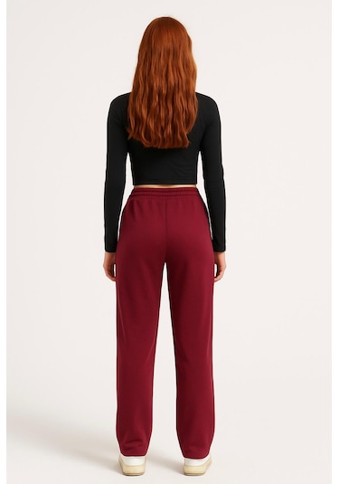 Axxel Kadın Bordo İnterlok Eşofman Altı-p2268 Bordo