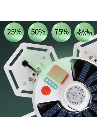 V169 4 Taraflı Açık Kamp Işıkları Solar Şarj Acil Çadır Işıkları Destek Telefon Şarjı Rc Versiyonu