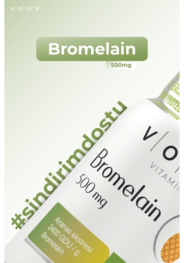 Voop Bromelain 500 MG Ananas 30 Bitkisel Kapsül