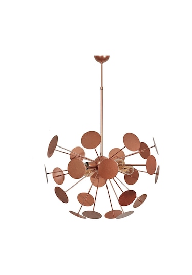 Luzarana Rosso Bakır Metal Gövde Tasarım Lüx Avize Çok Renkli
