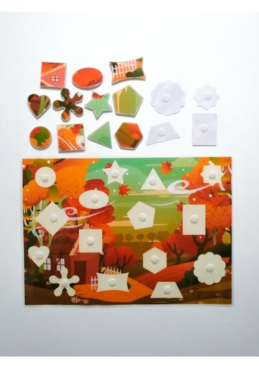 Çocuklar İçin Şekilleri Öğretici Eşleştirme Dikkat Hafıza Güçlendirme Oyunu Cırtlı Etkinlik