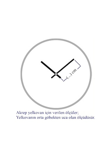 Duvar Saati Mekanizması Güçlü Sessiz Motor Akrep Yelkovan Saniye Siyah