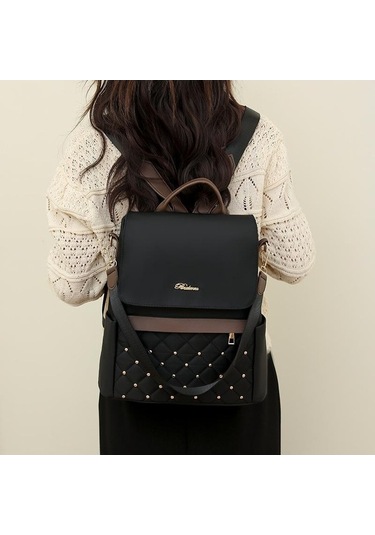 Dancemonkey Siyah Sırt Sırt Sıçramaya Karşı Karşı Kapasiteli Kahve Kadın Hırsızlığa Çantası Çantası Çanta Büyük & Cq Siyah - Kahverengi