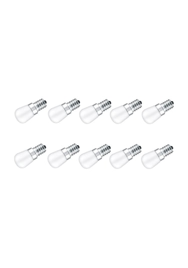 10 Adet 2w Buzdolabı Ampulü E14 Duy 3000k Günışığı Rengi Kes021